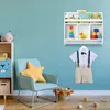 Relaxdays Kinderregal, 5 Fächer & 3 Haken, Kinder Produktbild-Vorschau 2