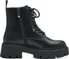 A black women's boot with laces and a zipper on a white background. Náhľad obrázku produktu