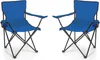 BigDean 2X Faltstuhl BLAU Campingstuhl Anglerstuhl mit Produktbild-Vorschau 1