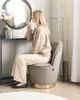 BELIANI Sessel Hellbeige Samtstoff Metall Runder Form Produktbild-Vorschau 4