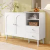 Credenza Merax con ante bombate, cassettiera con 2 cassetti Anteprima dell’immagine prodotto 2