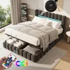 SUNFECILI Polsterbett 140x200 cm,Boxspringbett 140x200,mit Produktbild-Vorschau 1