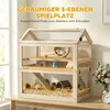 PawHut Hamsterkäfig aus Holz 3 Etagen 76 x 45,5 x 77 cm Produktbild-Vorschau 4