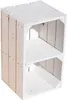3er set Regalkiste "Hilde" weiß mit Mittelbrett Produktbild-Vorschau 3