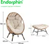 Endorphin Loungesessel Egg Chair Korbsessel für drinnen u. Produktbild-Vorschau 2