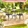 Zestaw mebli ogrodowych Relaxdays, 3-częściowy, stół, 2 Podgląd zdjęcia produktu 2