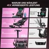 A collage of images showcasing the features of a gaming chair. Produktbild-Vorschau