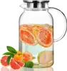 Wasserkaraffe 1.8 Liter Glaskaraffe mit Deckel Leicht Produktbild-Vorschau 1