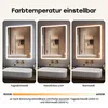 Three images of a bathroom mirror showing different light color temperatures. Anteprima dell’immagine prodotto