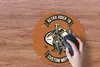 MuchoWow® Mauspad Mousepad Motorrad - Mann - Retro 40x40 cm Produktbild-Vorschau 3