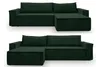 Two views of a dark green sectional sofa. Produktbild-Vorschau