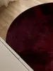 benuta Basic Kunstfaser Fellteppich Furry - Bordeaux rund Produktbild-Vorschau 3
