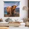 MuchoWow® Wandteppich Wandbehang Schottisches Hochlandrind Produktbild-Vorschau 2