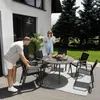 di volio záhradná stolička Buti - čierna/šedá Náhľad obrázku produktu 3