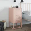 Nachttisch Rosa 36x39x78 cm Stahl Produktbild-Vorschau 3
