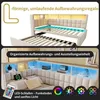 Lit rembourré avec éclairage LED, haut-parleurs Bluetooth, Voir les images du produit 4