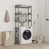 vidaXL Polička na práčku Grey Sonoma 67x25x163 cm Materiál Náhľad obrázku produktu 3