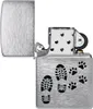 Zippo Feuerzeug Footprints Design chrom Sturmfeuerzeug Produktbild-Vorschau 5