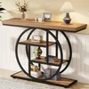 A console table with decorative items on a light-colored wall with white paneling. Voir les images du produit