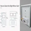 WISFOR Malé zrcadlo do koupelny s LED osvětlením, rozměry Náhled obrázku produktu 10