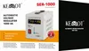 A product shot of a voltage regulator with accompanying marketing text and branding. Voir les images du produit