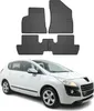 2009-2016 Peugeot 3008 tappetini in gomma nero 4 pz Anteprima dell’immagine prodotto 1