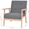 vidaXL Fauteuil gris foncé Tissu Voir les images du produit 12
