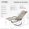 Bain de soleil Paulina ergonomique, pliable, 150 kg - beige Voir les images du produit 6