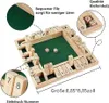 Holz Brettspiel, 4-Spieler Shut The Box Spiel Würfelspiel Produktbild-Vorschau 3