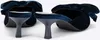 Décolleté da donna Wittchen con fiocco, blu navy, tessuto Anteprima dell’immagine prodotto 3