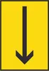 Richtungspfeil runter Schild hochkant schwarz gelb Pfeil A6 Produktbild-Vorschau 1