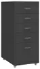 vidaXL Aktenschrank mit Rollen Anthrazit 28x41x69 cm Metall Produktbild-Vorschau 7