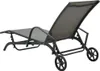 A gray and black chaise lounge chair with wheels, shown from a side-rear angle against a white background. Produktbild-Vorschau
