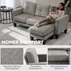 HOMCOM Ecksofa, Eck-Couch mit umkehrbarer Chaiselongue, Produktbild-Vorschau 4