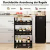 COSTWAY Nischenwagen 25cm breit, 4 Etagen Küchenwagen Produktbild-Vorschau 4