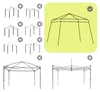 Náhradná strecha Outsunny pre altánok 3x3 m, vodoodpudivá a Náhľad obrázku produktu 3
