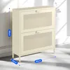 FLEXISPOT Scarpiera in metallo con 2 ante, scarpiera Anteprima dell’immagine prodotto 3