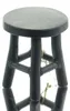 VAN DER LEEDEN Schemel Schwarz Ø 15 cm - Teakholz massiv Produktbild-Vorschau 1