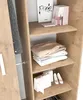 3-Türiger Spiegelschrank 180cm Hellbraun Kleiderschrank mit Produktbild-Vorschau 4