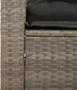 vidaXL Gartensofa mit Kissen 3-Sitzer Grau Poly Rattan Produktbild-Vorschau 7