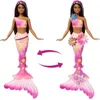 Barbie Flower Magic Meerjungfrauen-Spielzeugpuppe mit Produktbild-Vorschau 9