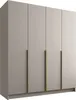 Velká šatní skříň 200 cm TOSIA 1 - kašmír / zlatá Náhled obrázku produktu 4