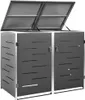 Abri pour poubelles pour 2 tonnes 138x77,5x115,5 cm acier Voir les images du produit 6