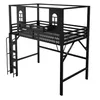 Cama nido de 90x200 cm con estante, cama infantil tipo Vista previa de la imagen del producto 7