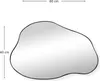 A diagram of an organic-shaped mirror with dimensions indicated. Produktbild-Vorschau