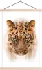 MuchoWow® Textilposter Leopard - Kopf - Weiß 60x90 cm mit Produktbild-Vorschau 1
