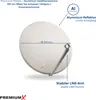 PremiumX PXA100 Satellitenschüssel 100cm Aluminium Hellgrau Produktbild-Vorschau 2
