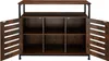 Příborník Warrington 100x37x82cm - Průmyslové dřevo tmavé, Náhled obrázku produktu 3