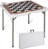 COSTWAY 90 cm inklapbare speeltafel, vierkante tafel met Productafbeelding-voorbeeld 1