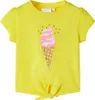 Kinder T-Shirt Gelb Gr. 104 mit Eiscreme Aufdruck Produktbild-Vorschau 1